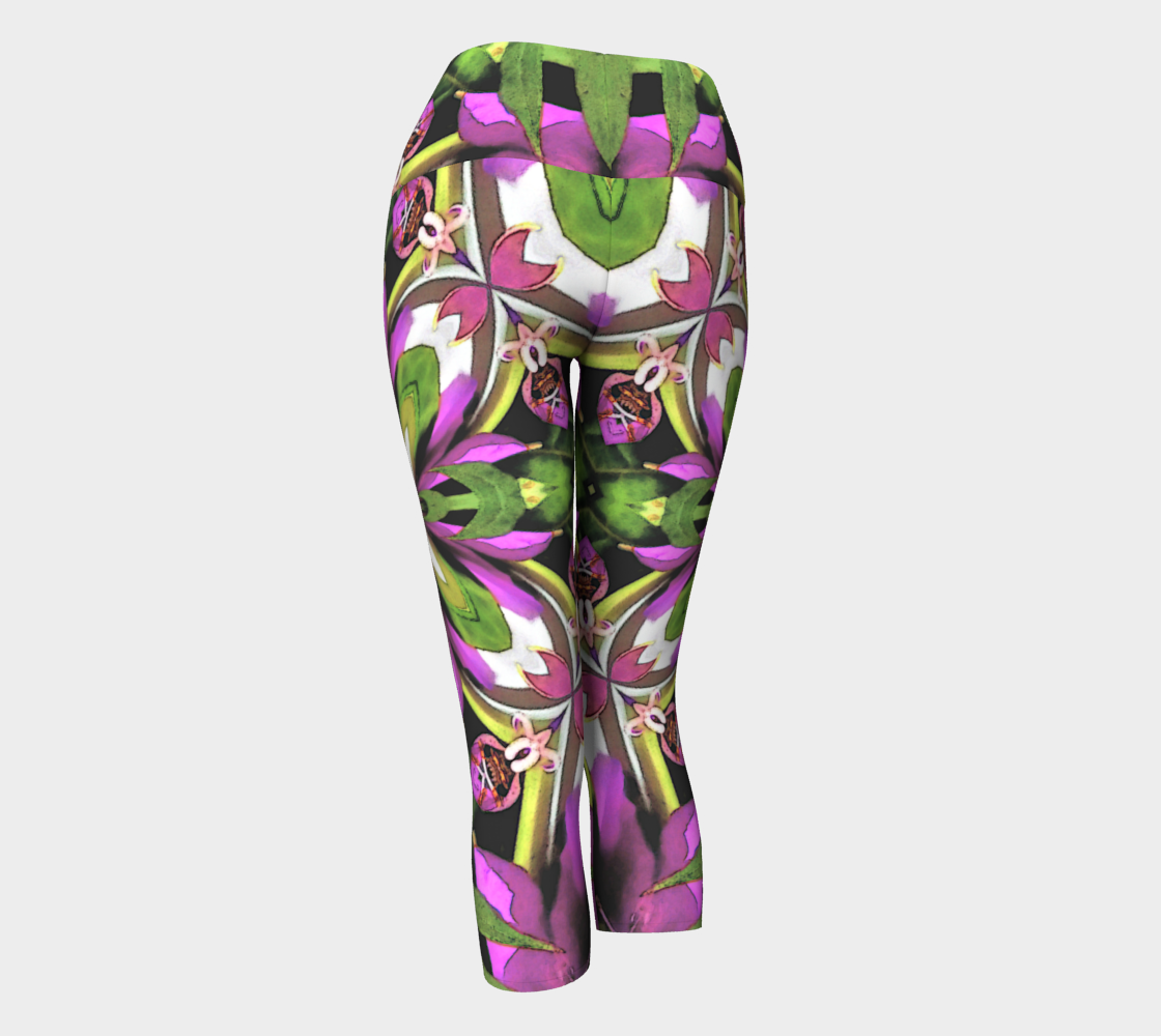 Festival Fashion Yoga Style Fold Down Waist Capri Pant Legging