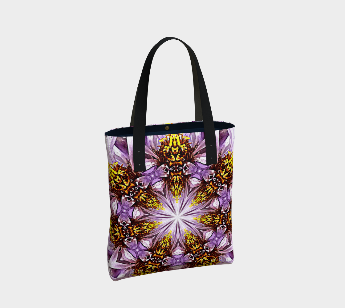 Purple Daisy Mandala Shoulder Bag