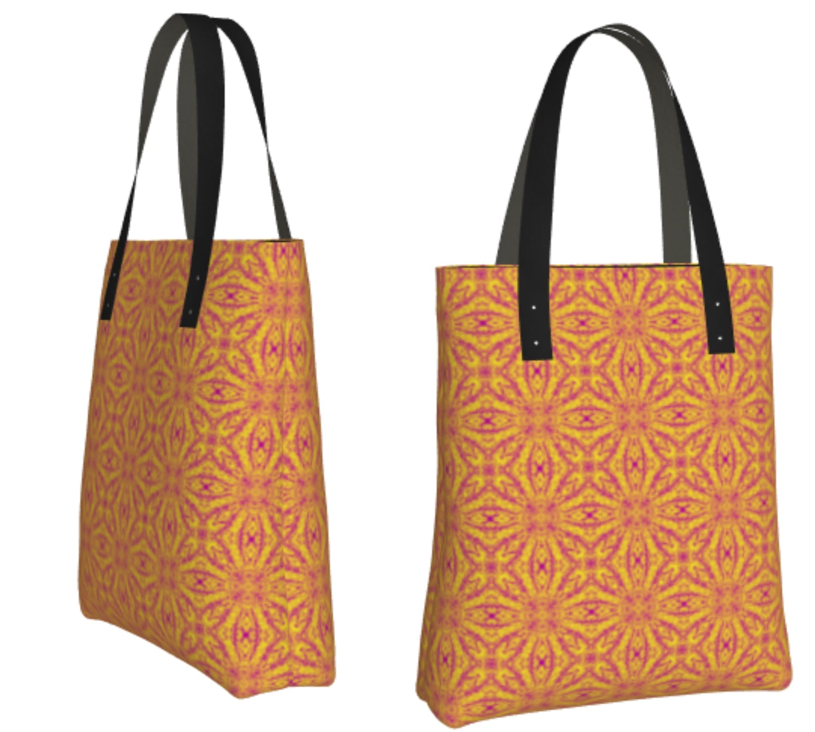 Classic Print Poly Canvas Shoulder Bag in Pumpkin