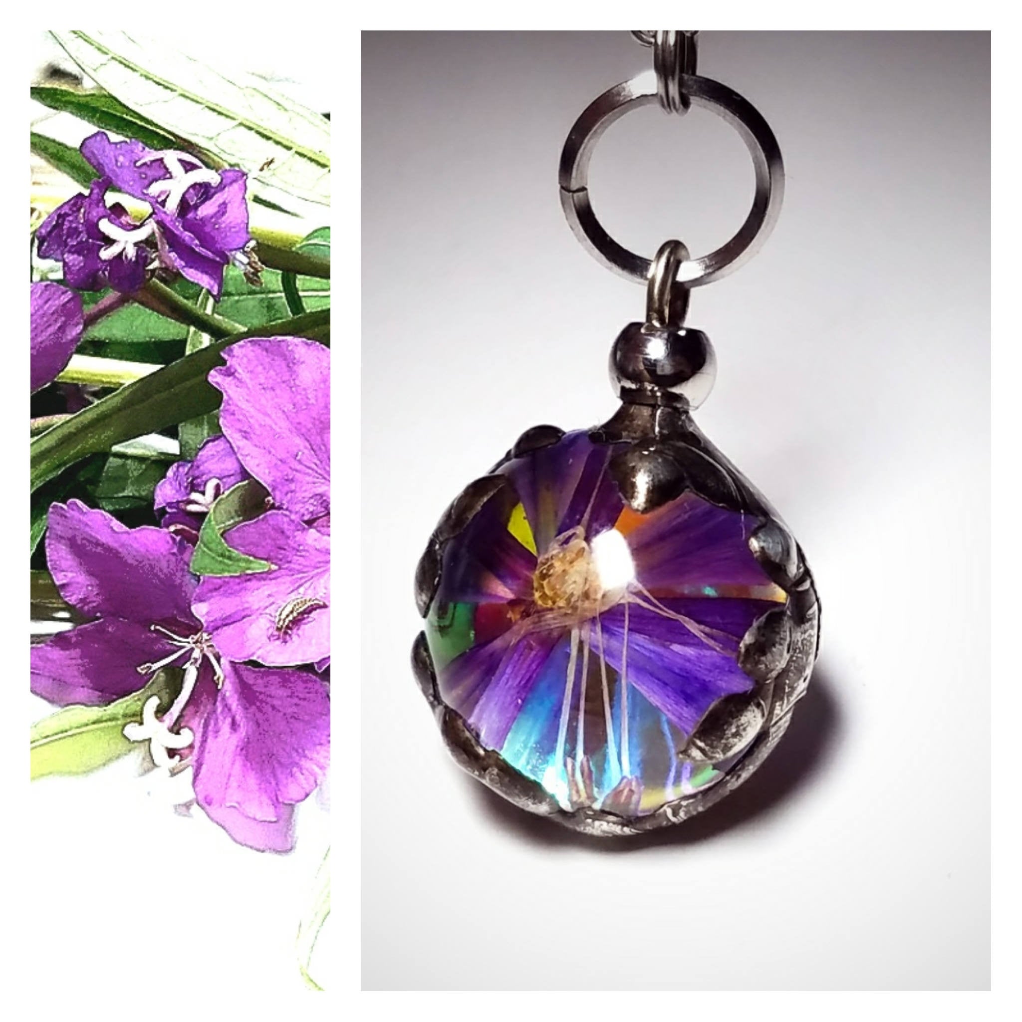 Boho Fashion Jewelry Real Pressed Flowers