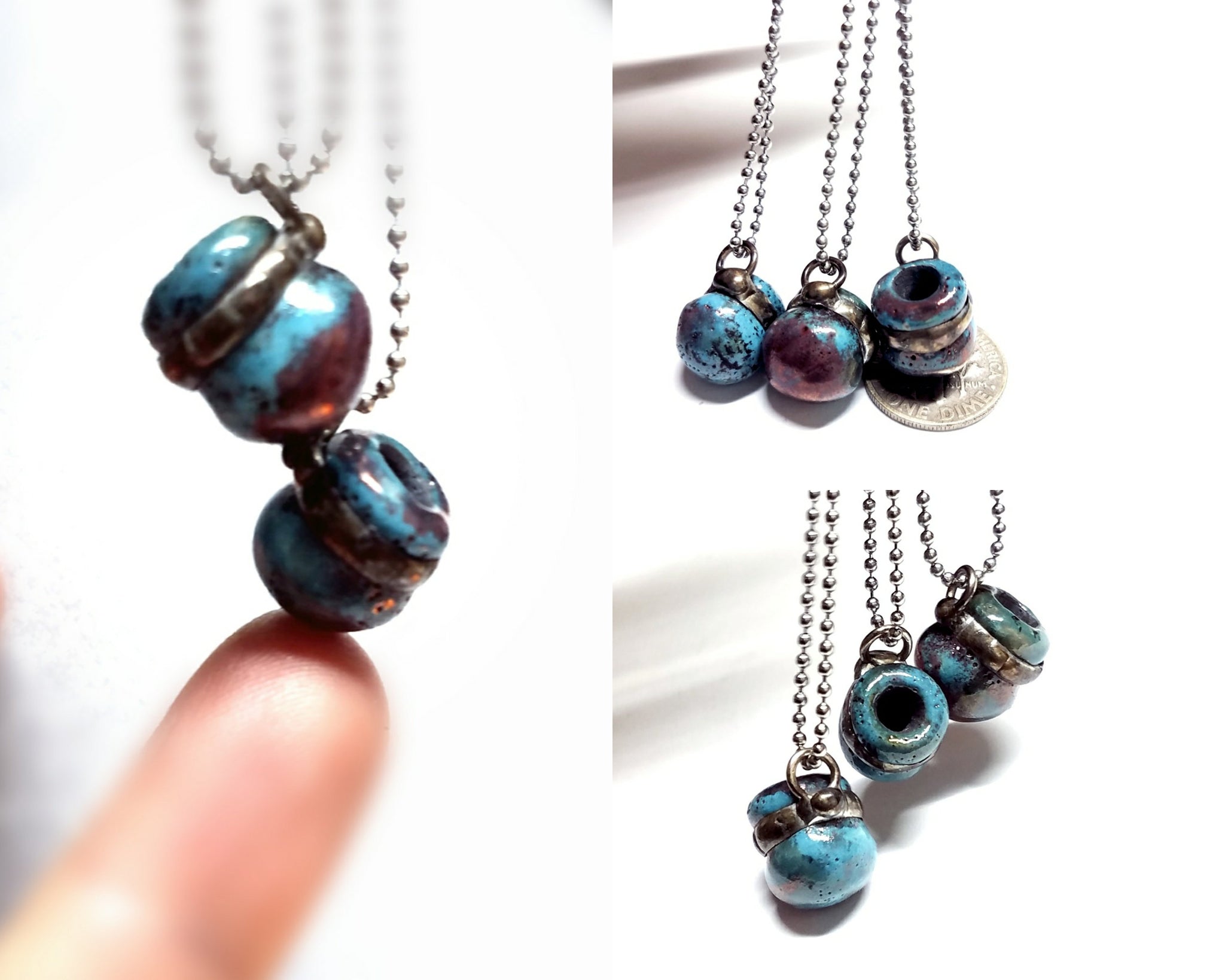 Tiny aromatherapy bottle necklace