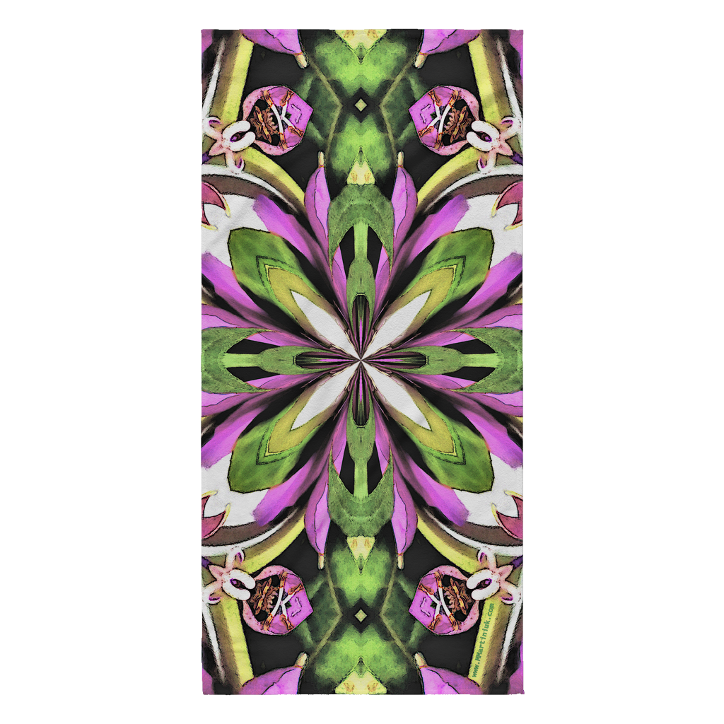 Summer Colors Beach Towel Festival Blanket Sunning Mat Sun Blanket Botanical Print