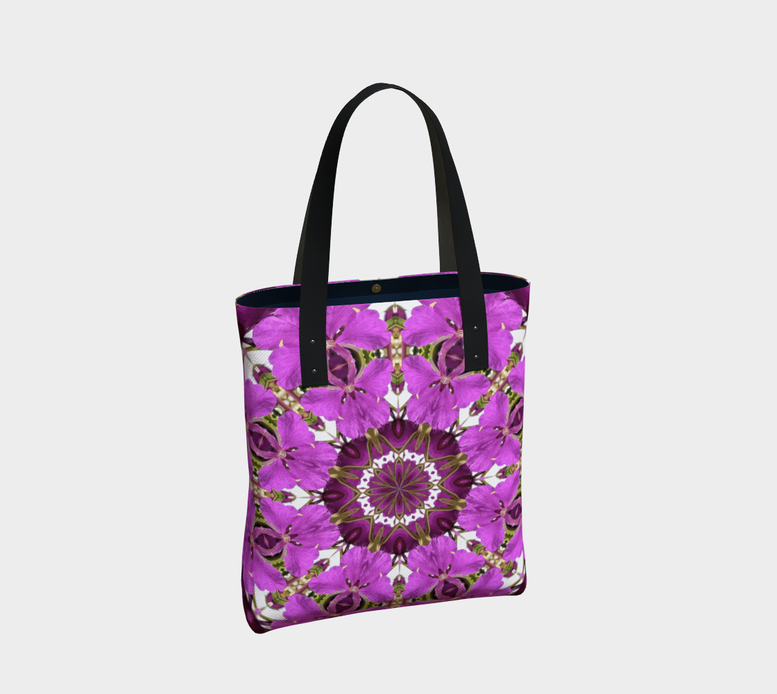 Spring Floral Mandala Shoulder Bag in Tough Poly Fabric