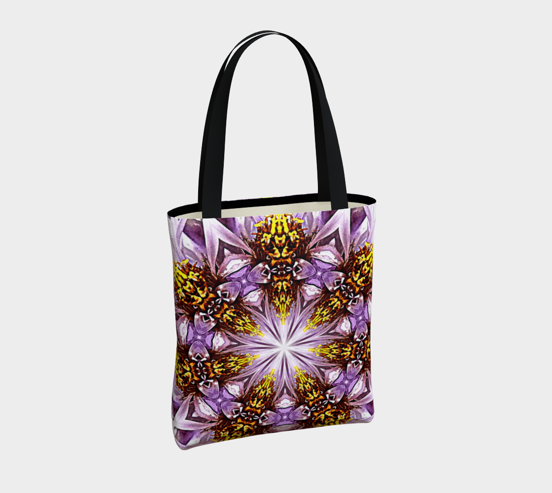 Purple Daisy Mandala Shoulder Bag
