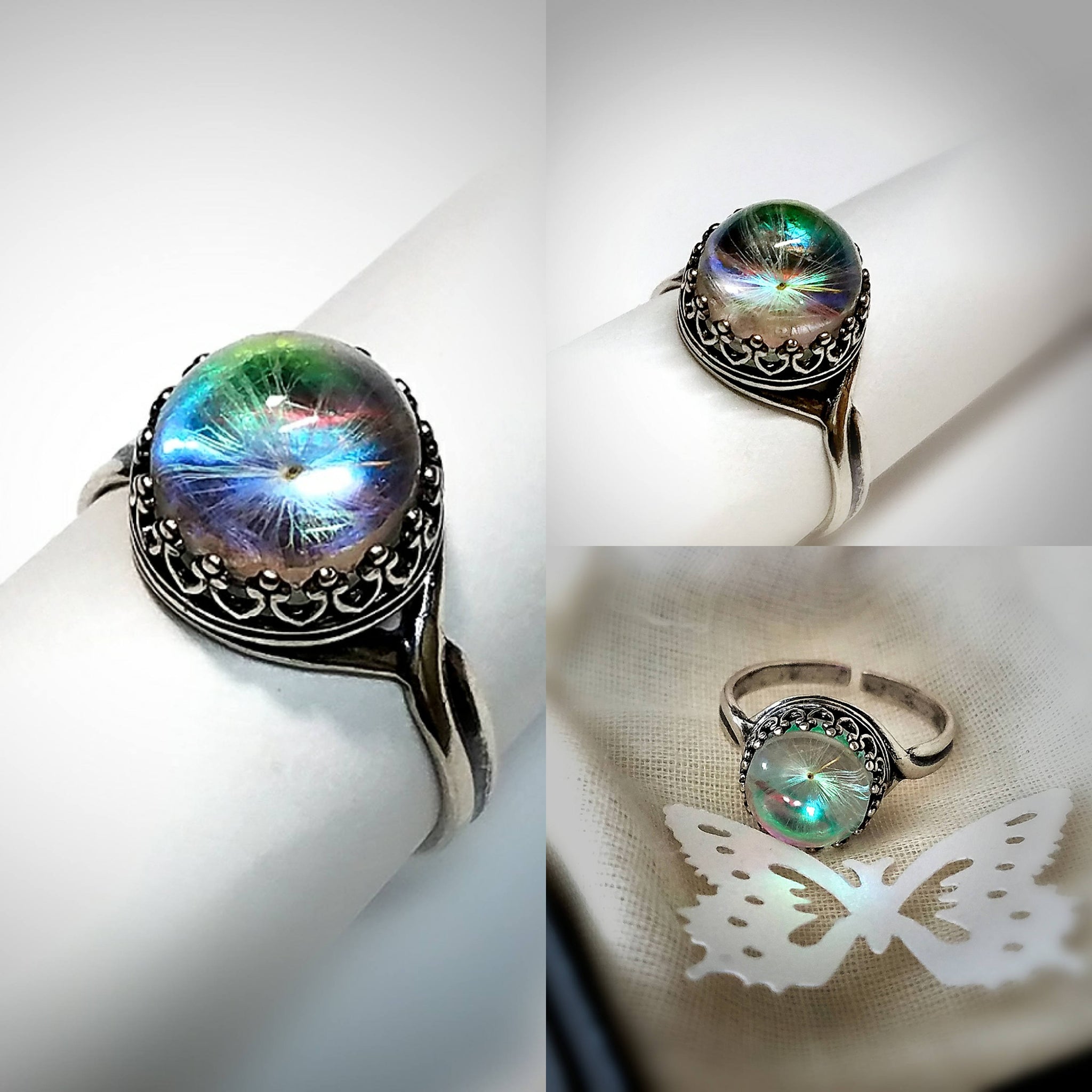 Tiny Wishes Ring Dandelion Seed Jewelry