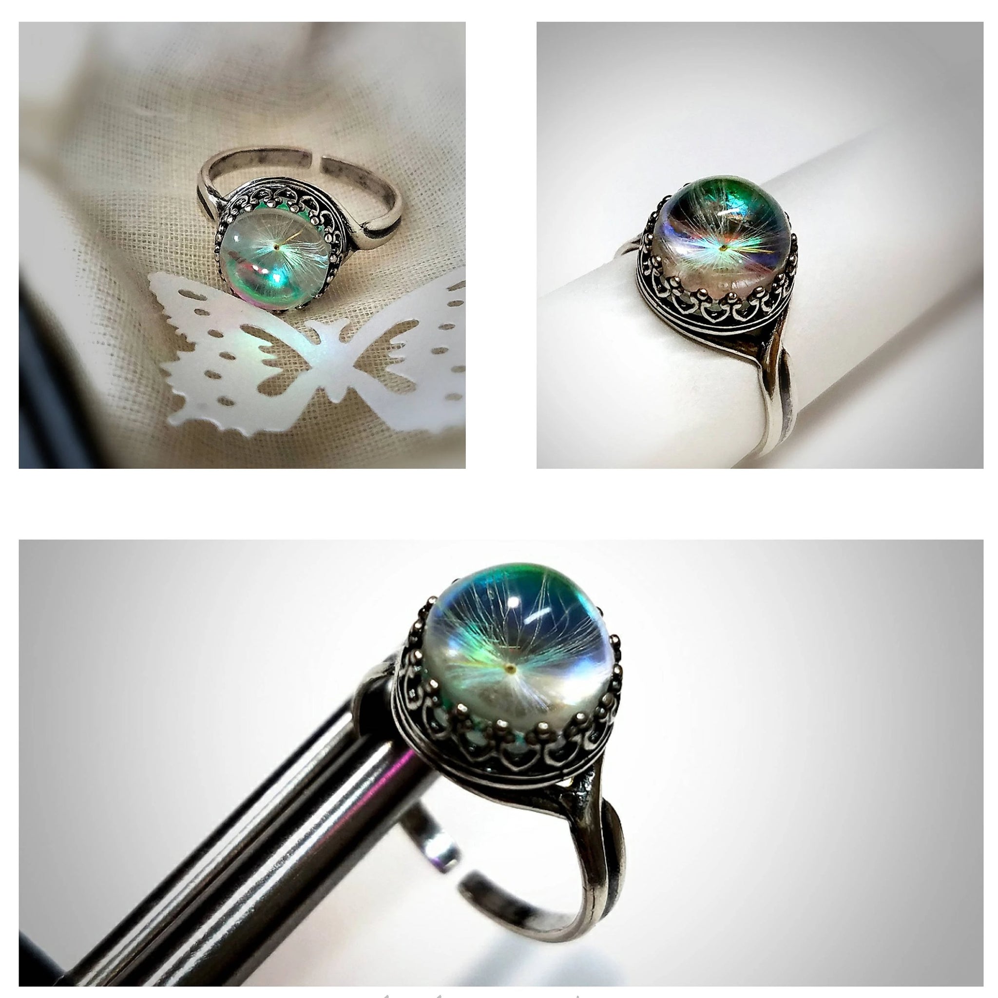 Tiny Wishes Ring Dandelion Seed Jewelry