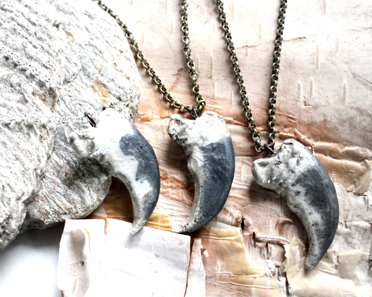 Men's jewelry in Raku Ceramic