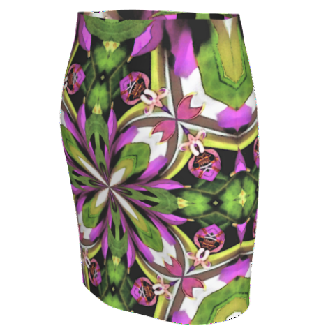 Short stretchy skirt in a bright floral all over print for the modern woman.