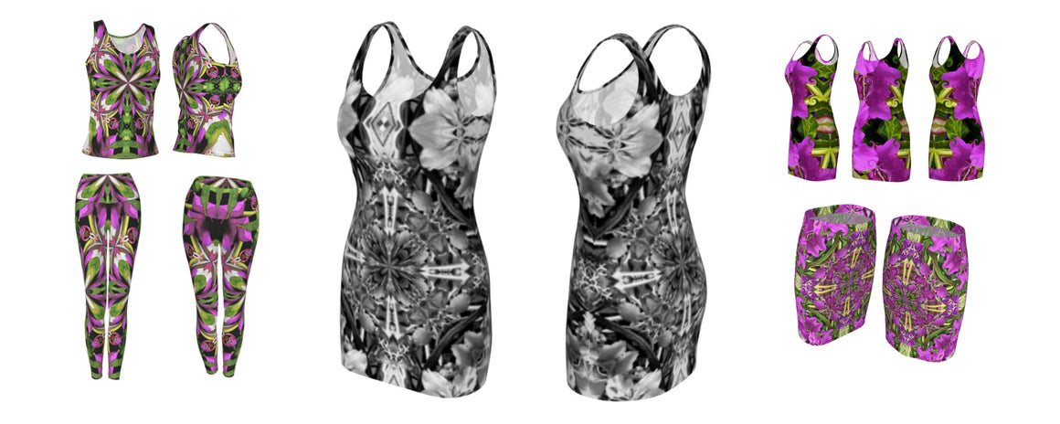 Bohemian floral print activewear