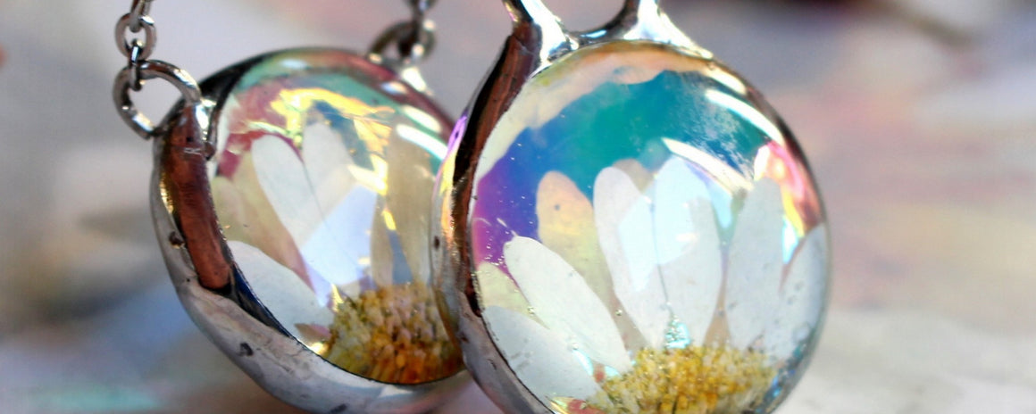 Real plant and flower handmade jewelry