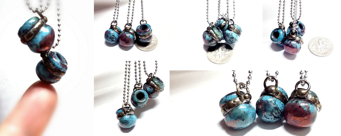 Raku ceramic jewelry and home decor