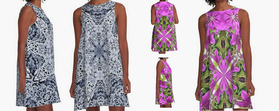 Floral fractals and flower print tops