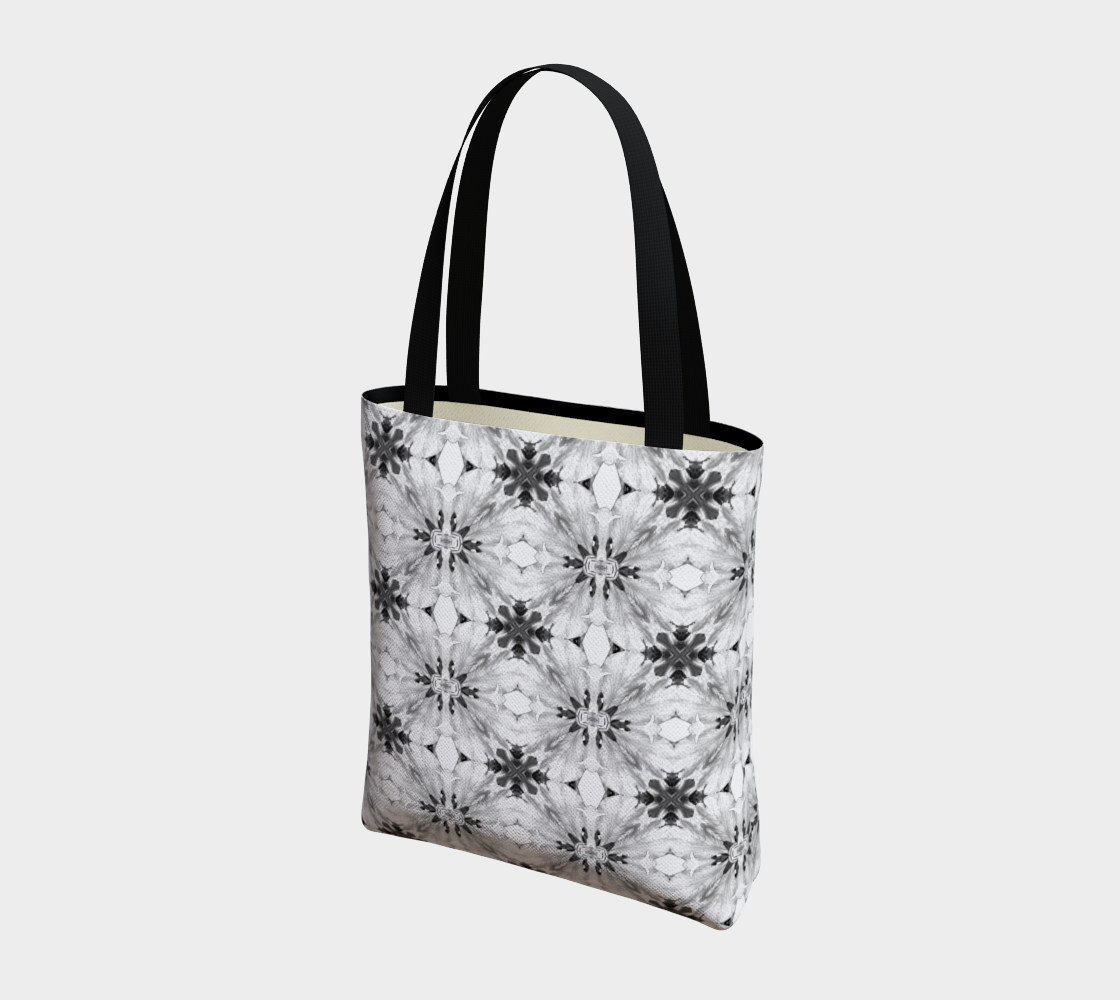 Classic Gray Floral Print Shoulder Bag