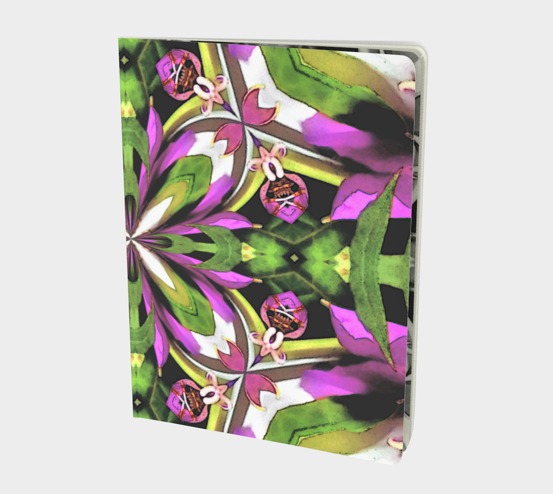 Flower Fractal Print Blank Notebook