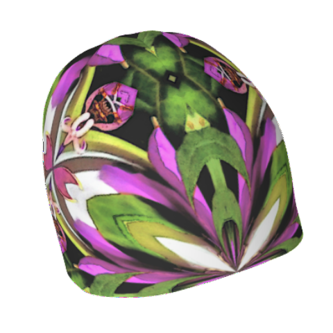Designer print floral beanie hat festival 2018 accessories