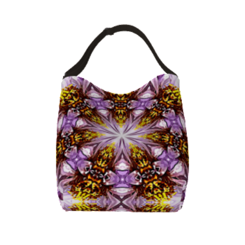 Purple Daisy Mandala Tote Bag