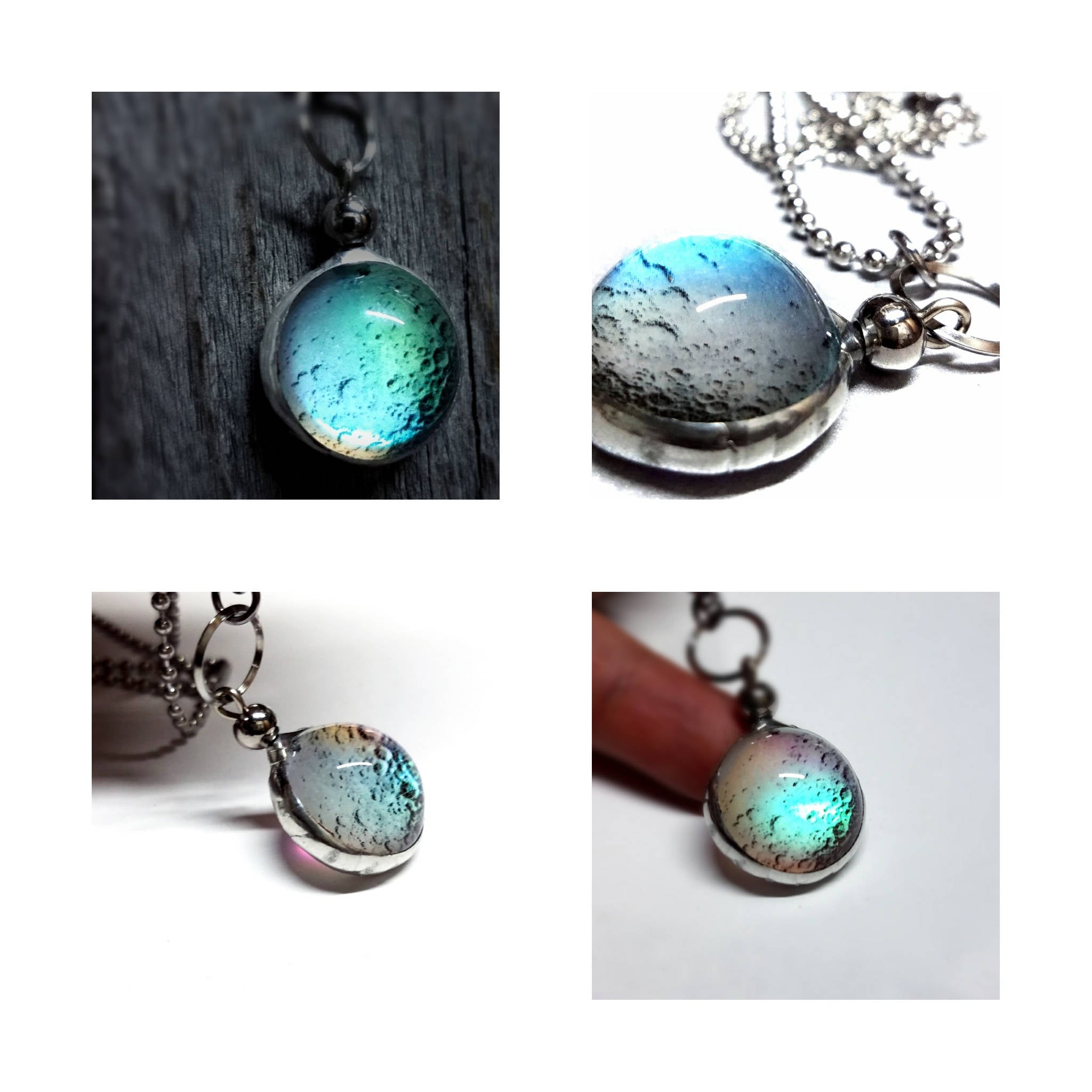 Color Changing Moon Glow Necklace Celestial Jewelry for Him or Her